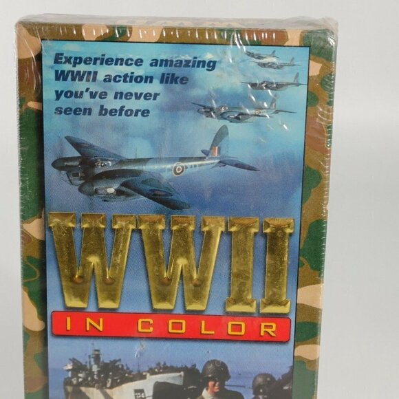 Set Of 2 World War II In Color 1998 Military & War NTSC Educational VHS Tapes - Picture 3 of 11